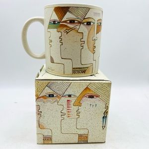 Laurel Burch Mug.  12 oz.  NIB. Beige mug w gold brown teal.